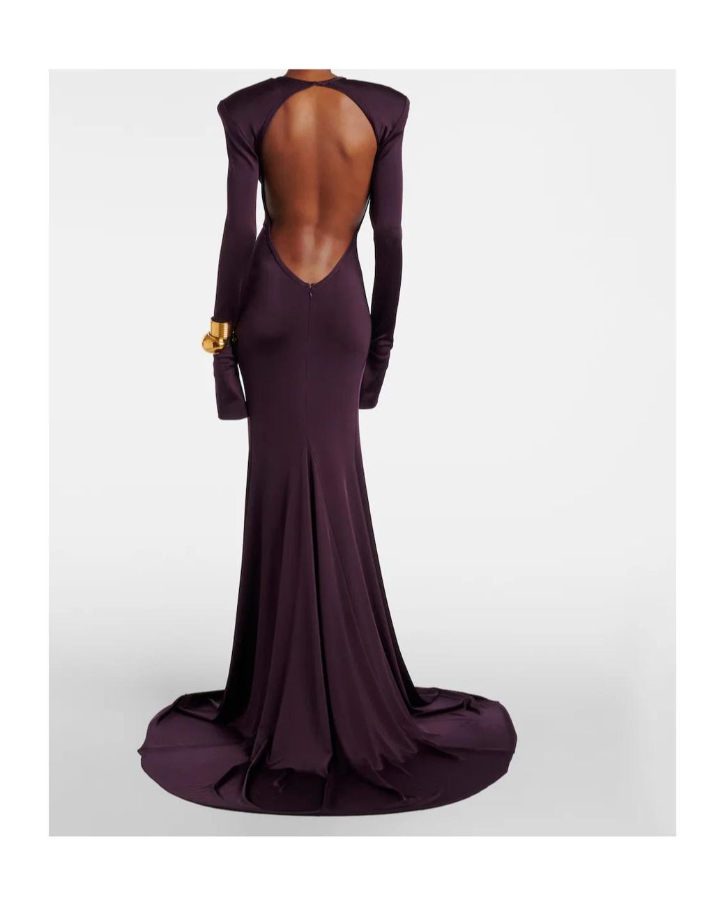 Victoria Beckham Purple Long-Sleeved Dress