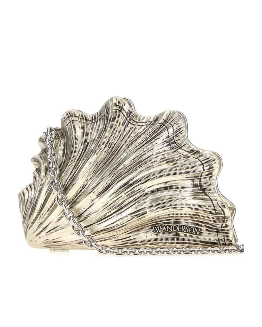 J.W. Anderson Natural Jw Anderson Shell Metal Clutch Bag