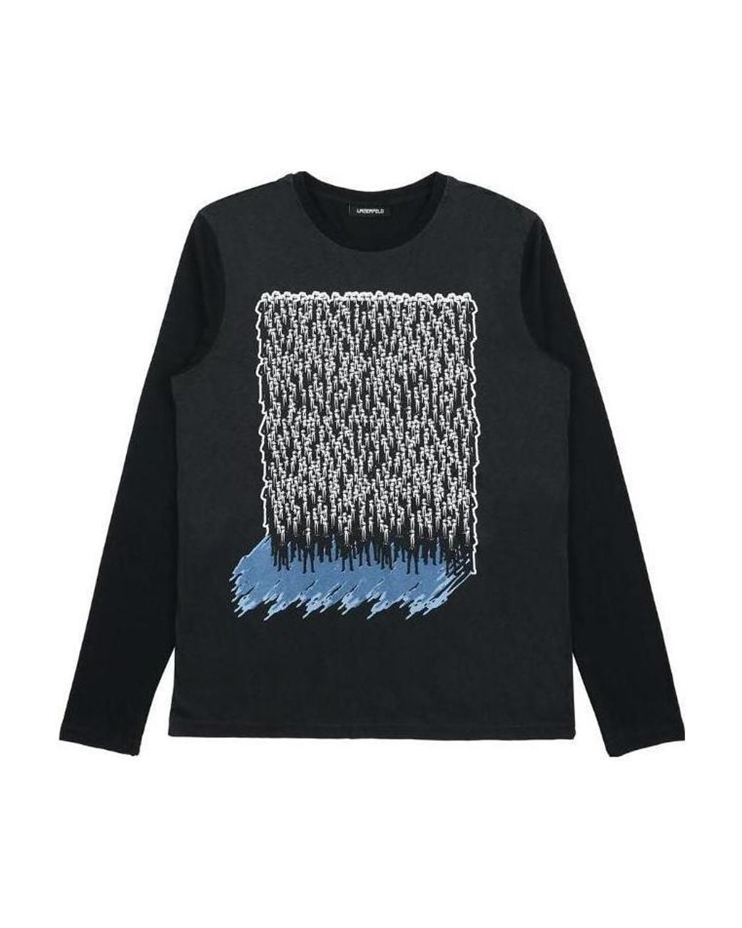 Karl Lagerfeld Black Printed T-Shirt for men