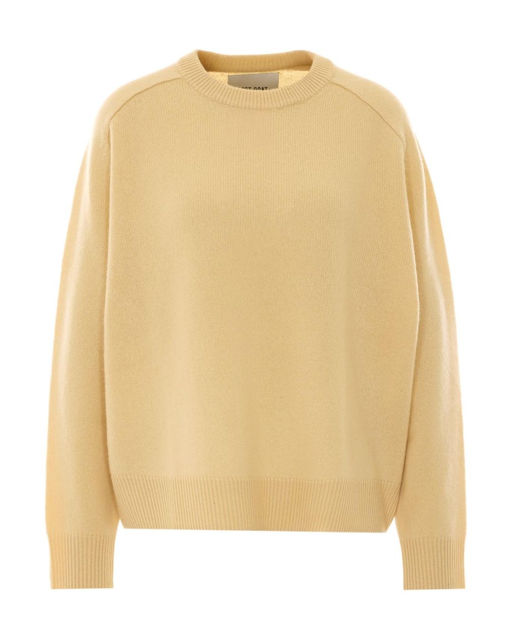 Soft Goat Natural Boyfriend Crewneck Knitted Sweater