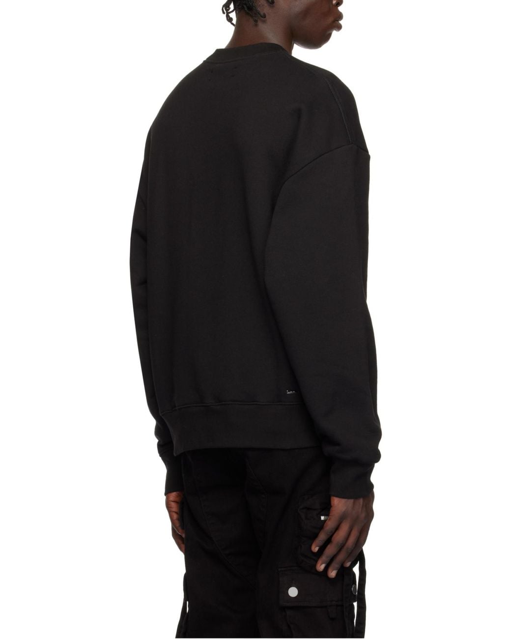 Amiri Black Oval Oversized Sweatshirt for men