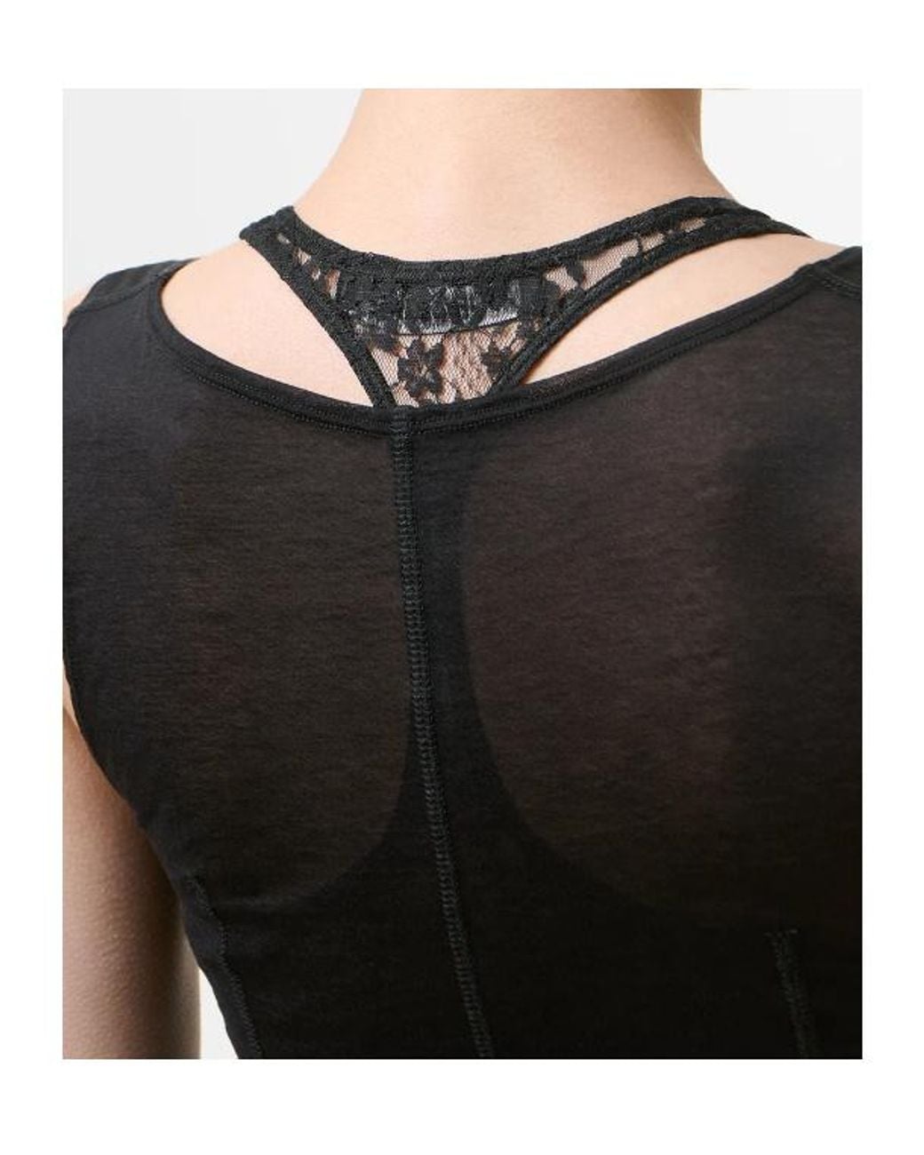 Our Legacy Black Lace Panel Swim Tank