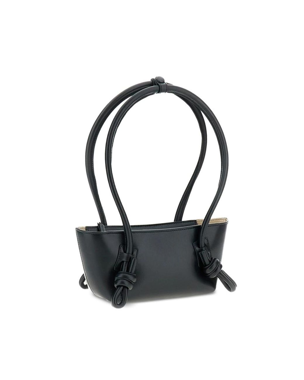 Hereu Black Knotted Shoulder Bag