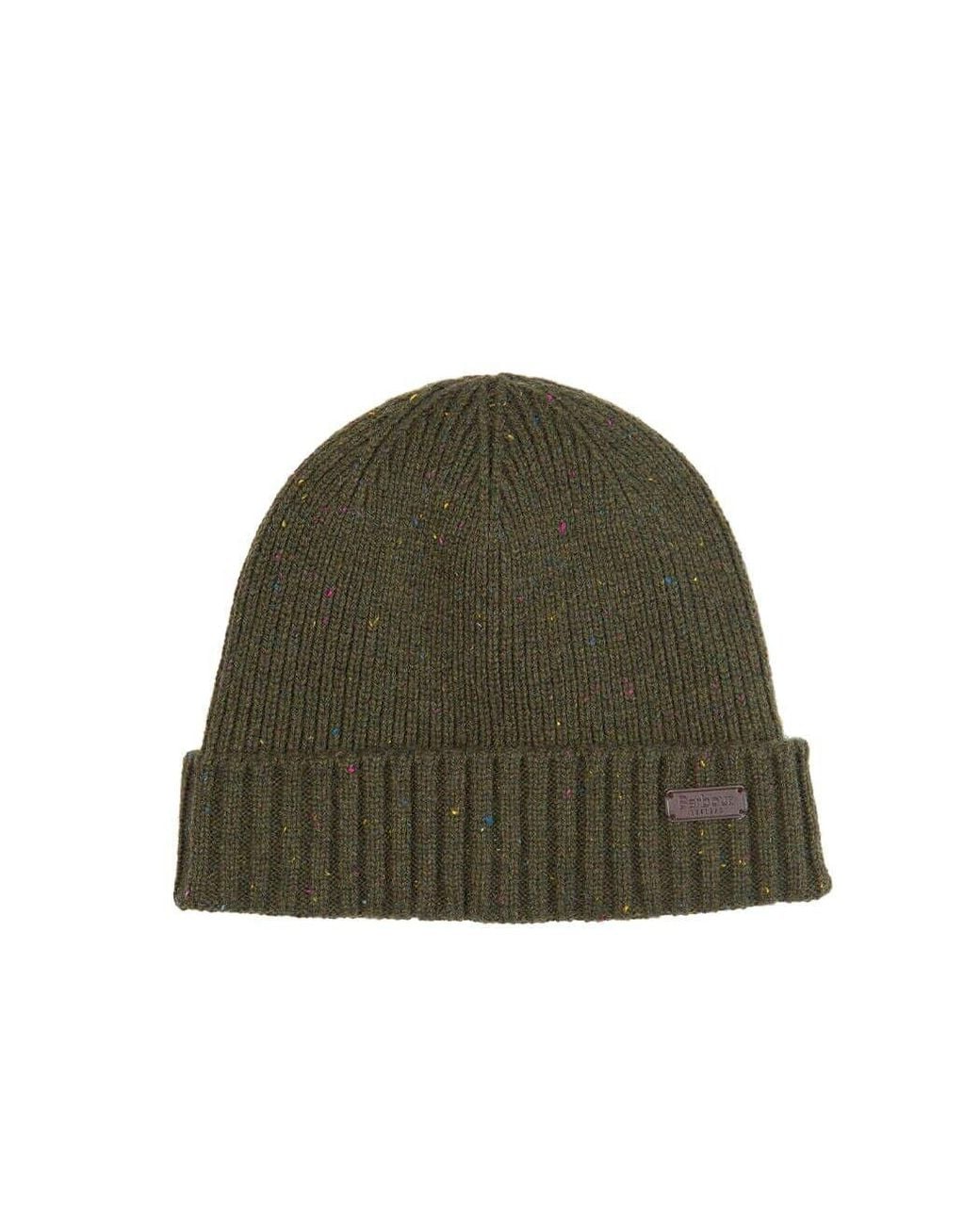 Barbour Green Logo Knit Beanie for men