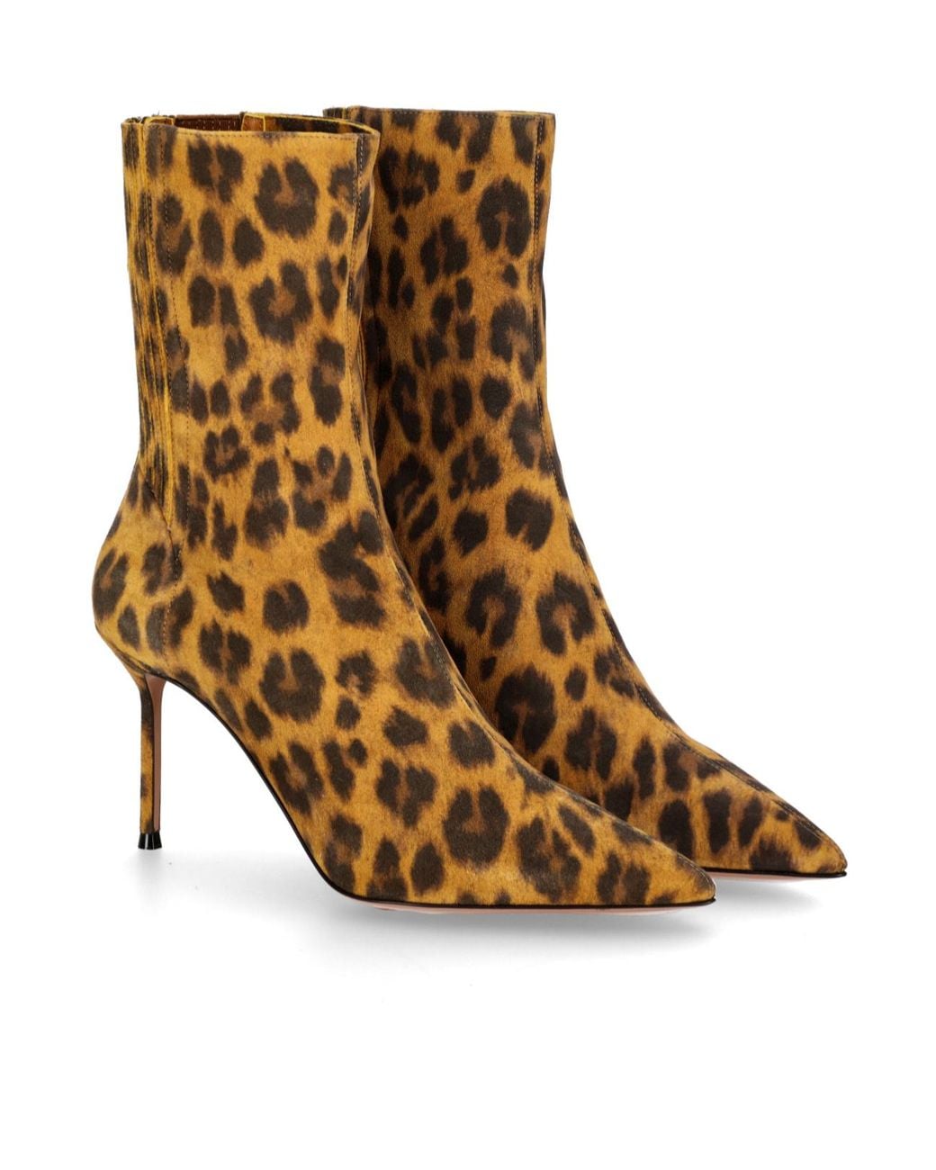 Aquazzura Brown Leopard Printed Anckle Boots