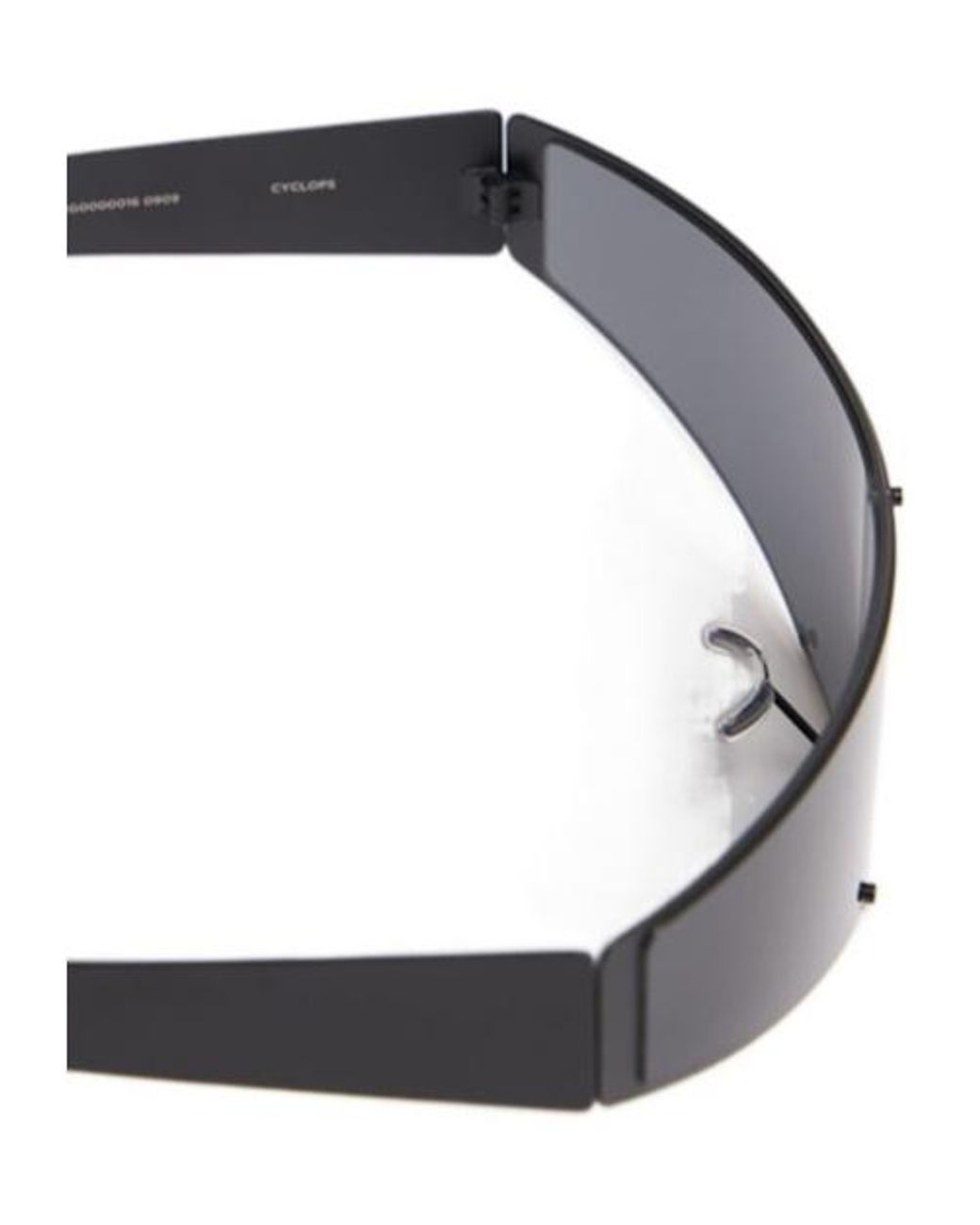 Rick Owens White Cyclops Steel Sunglasses for men