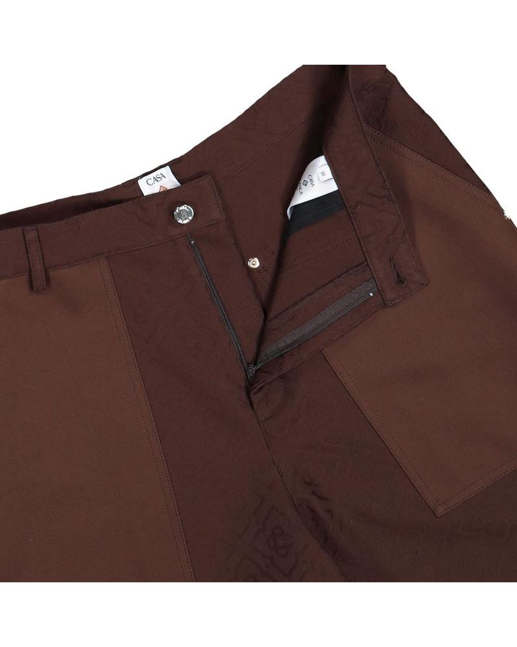 Casablanca Brown Monogram Cargo Shorts for men