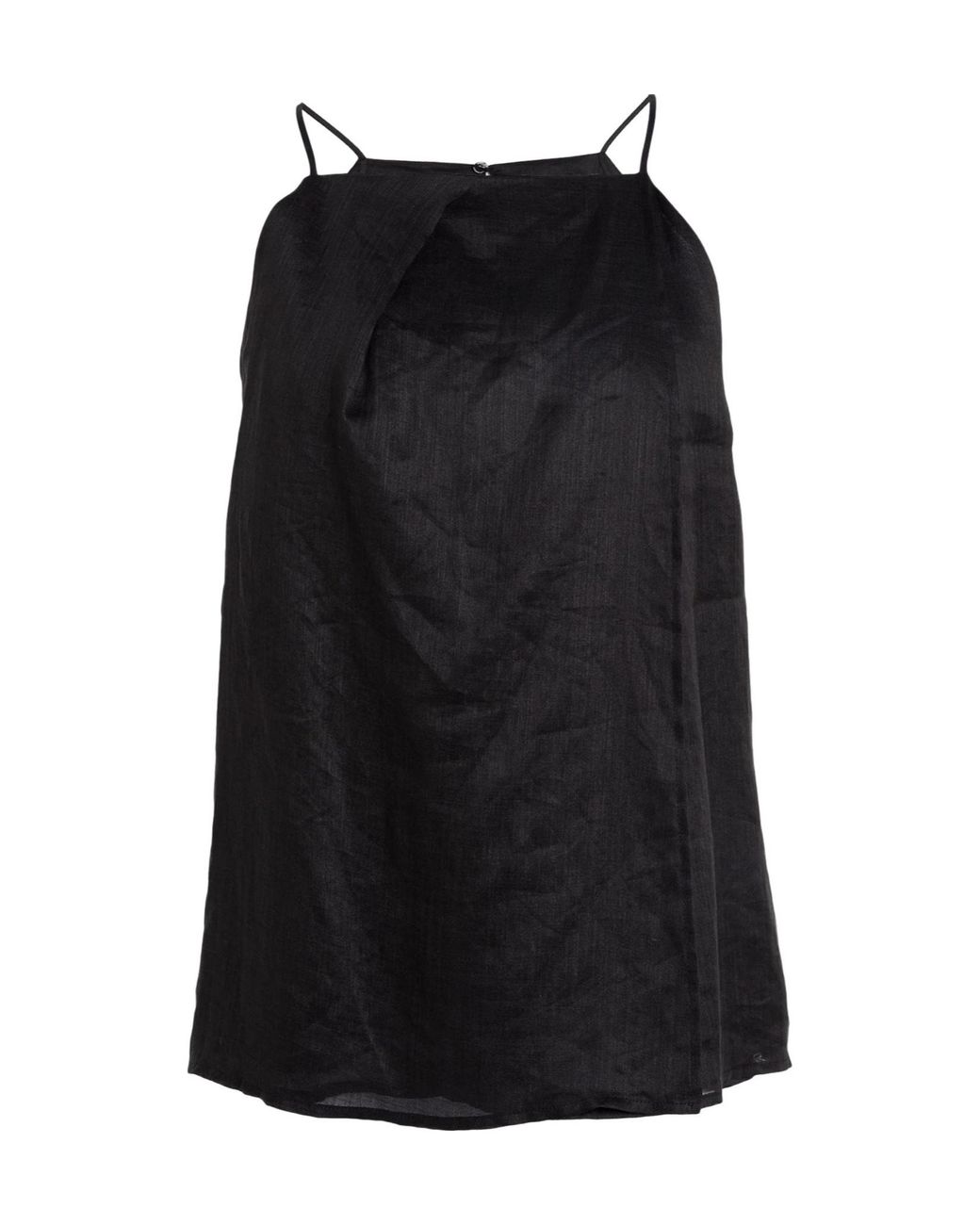 Max Mara Black Sleeveless Solid-Color Top