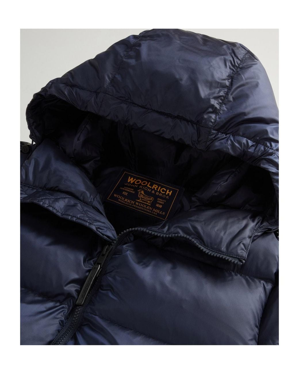 Woolrich Blue Pertex Quilted Jacket for men