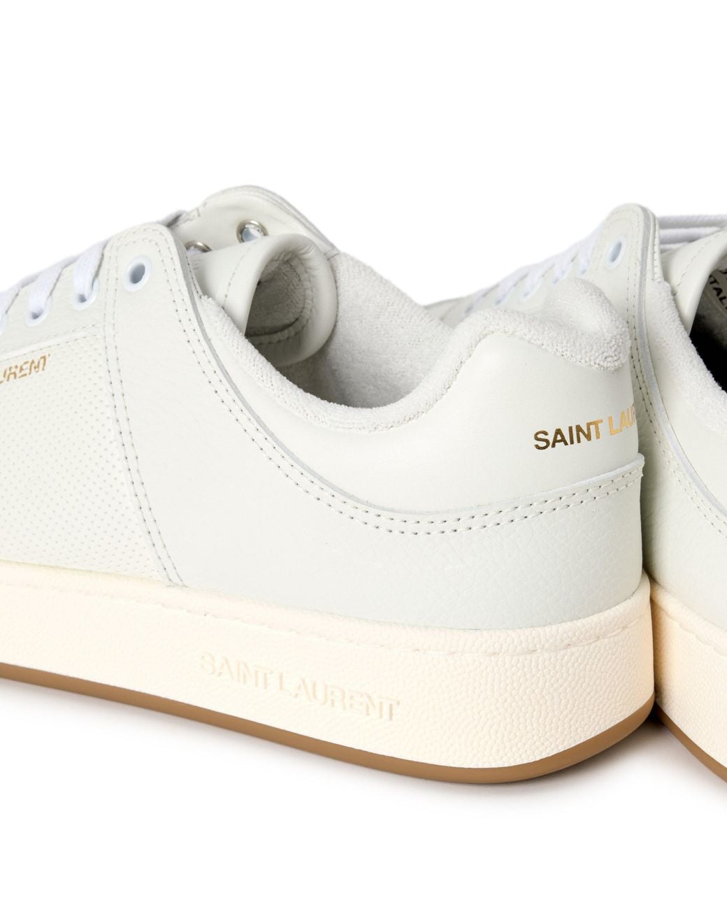 Saint Laurent White Leather Sneakers for men