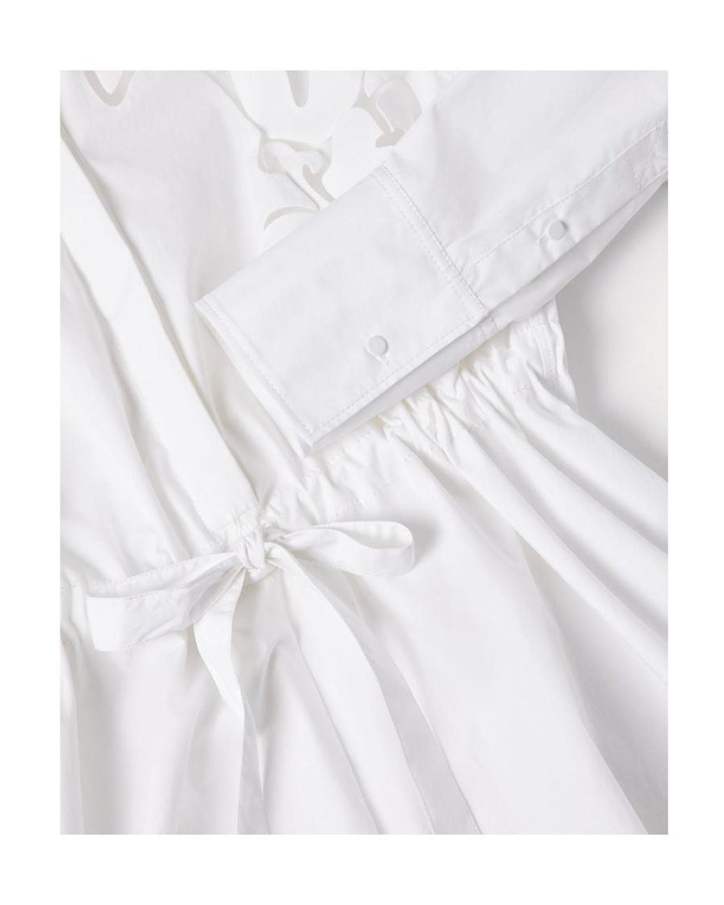 Valentino White Flower Hollowed-Out Embroidery Dress