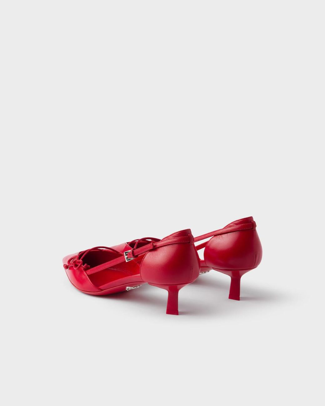 Prada Red Leather Decolette