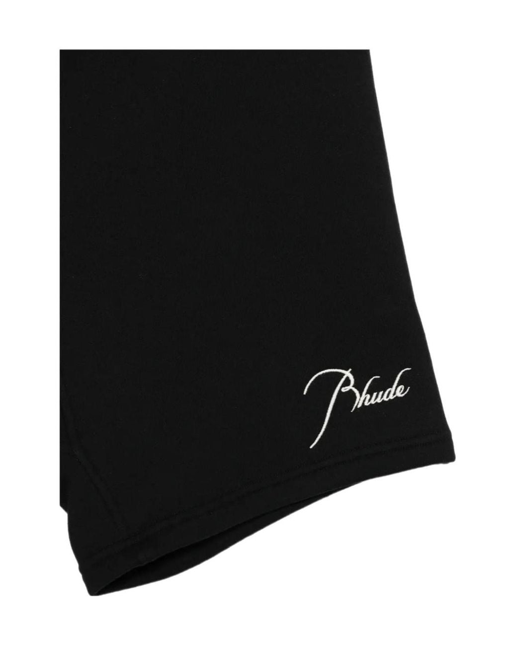Rhude Black Classique Embroidered Shorts for men