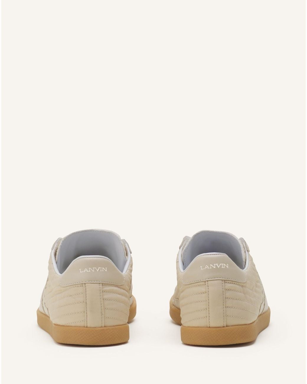 Lanvin White Quilted Logo Sneakers