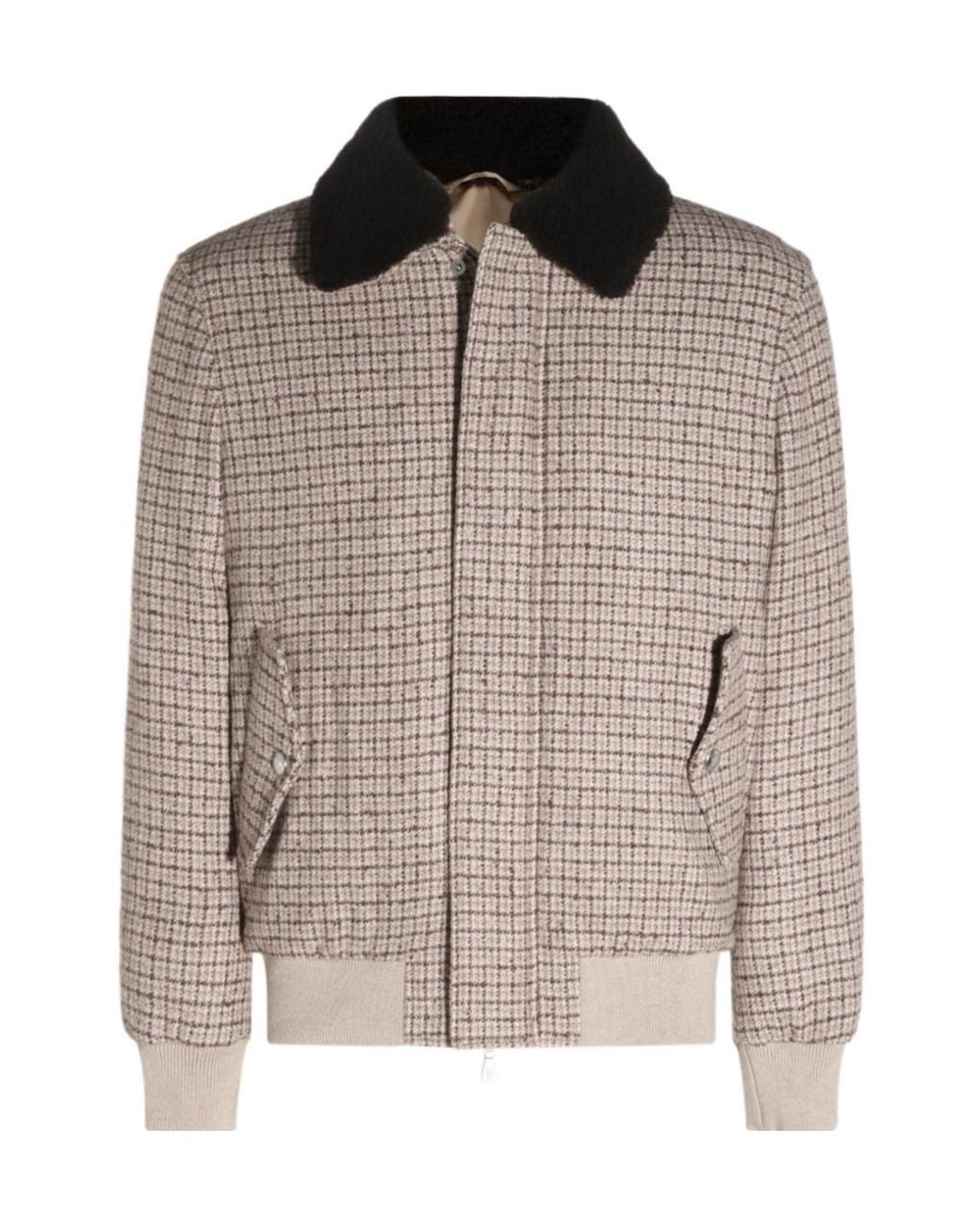 Eleventy Brown Checked Jacket for men