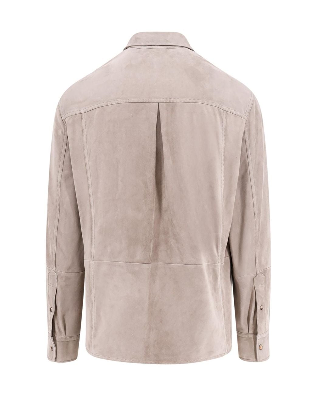 Brunello Cucinelli Pink Snapped Straight Hem Shirt for men