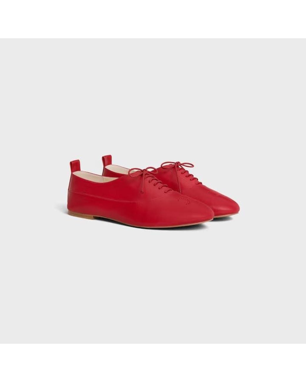 Céline Red Lise Perforated Triomphe Richelieu