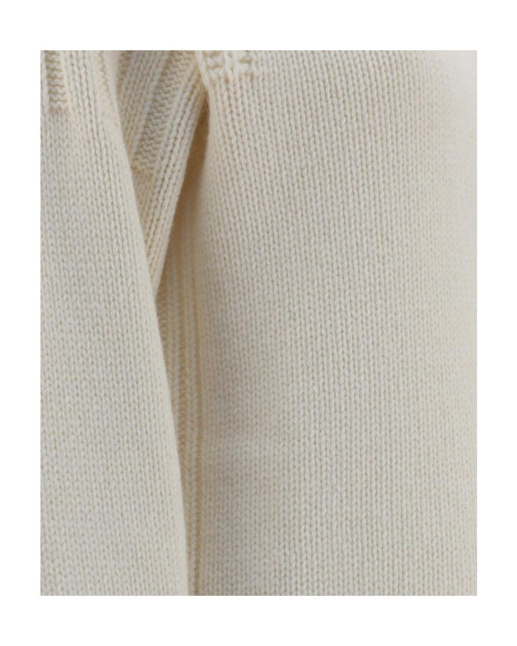 Jil Sander White Roll-Neck Knitted Jumper