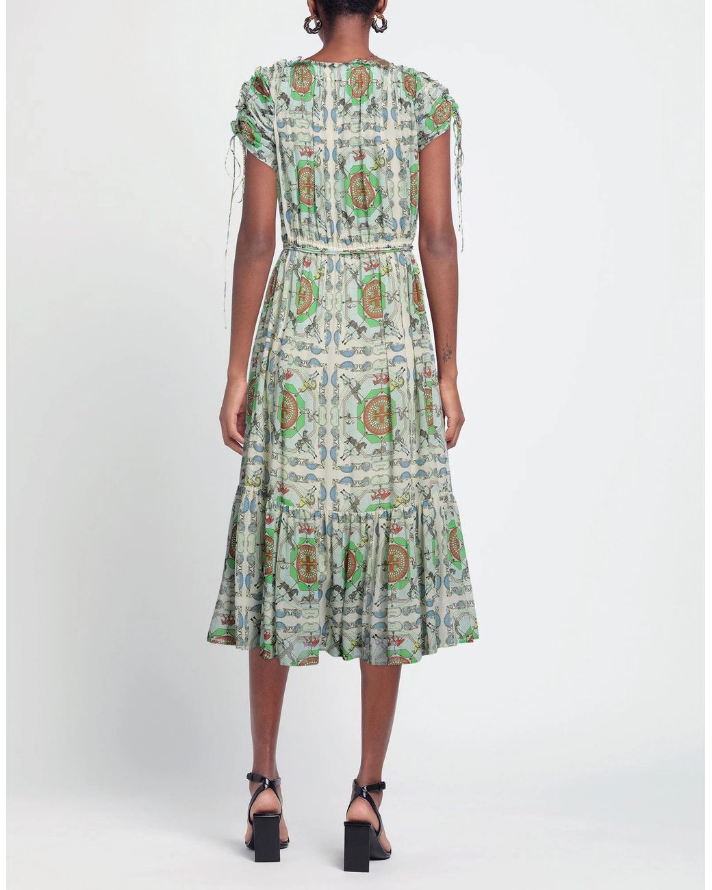 Tory Burch Green Short-Sleeve Dress
