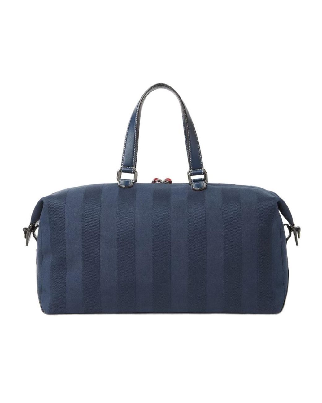 Fendi Blue Pequin Canvas Duffel Bag for men