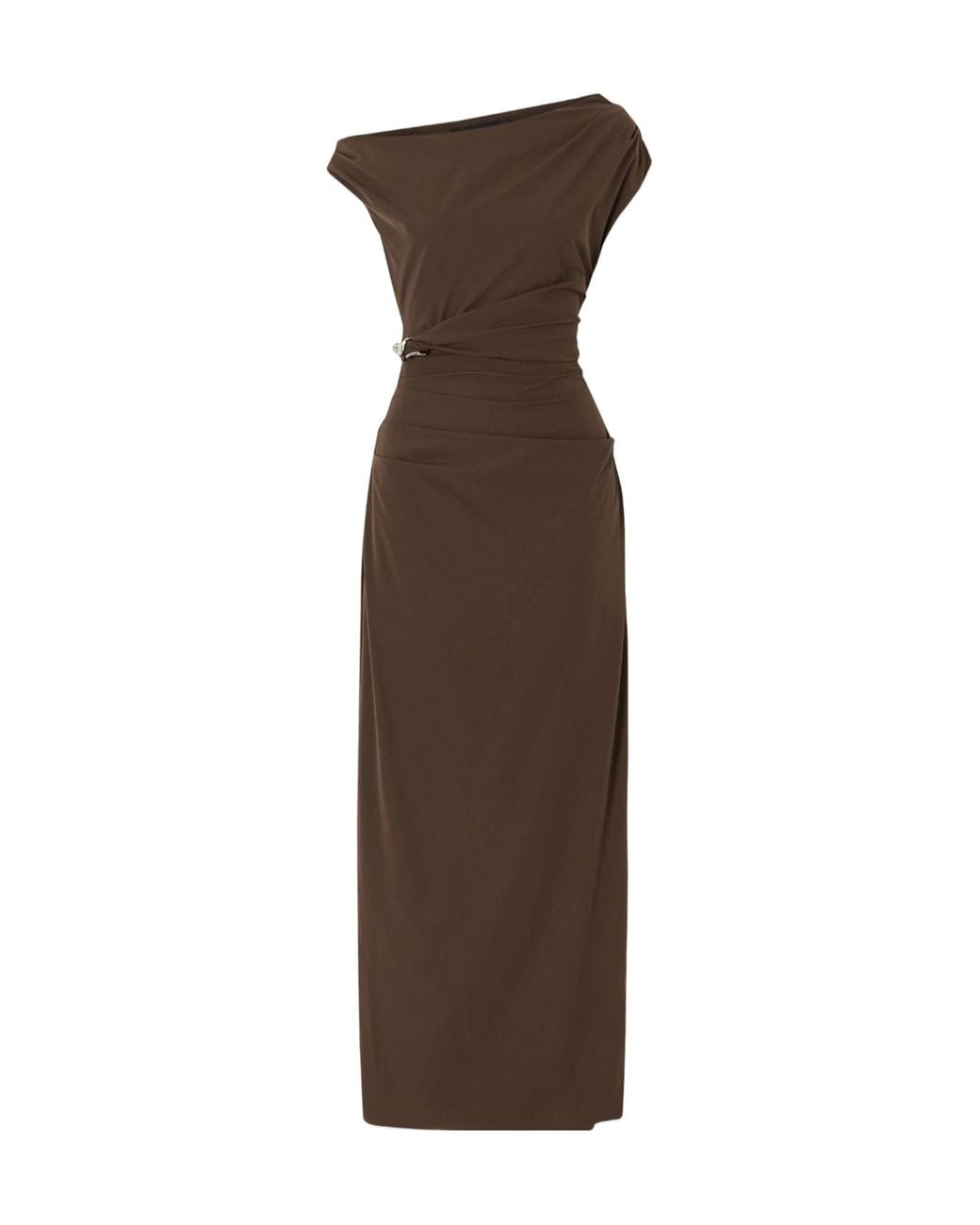 Sir Brown Sol Off-Shoulder Maxi Dress