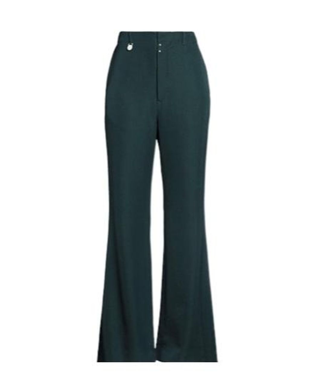MM6 by Maison Margiela Green Solid-Color Wool Pants