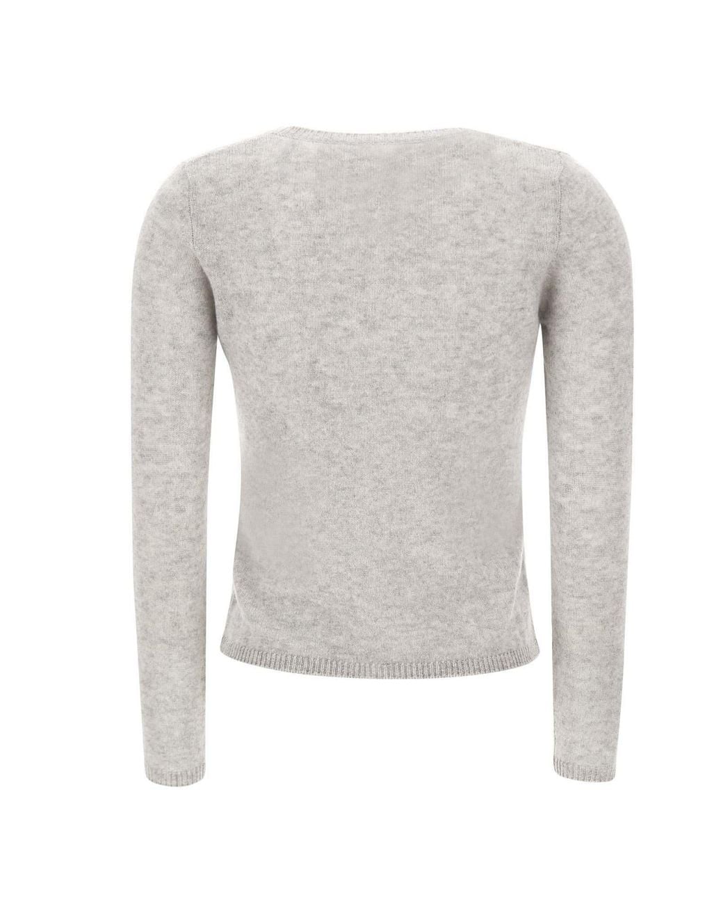 Eleventy Gray V-Neck Sweater