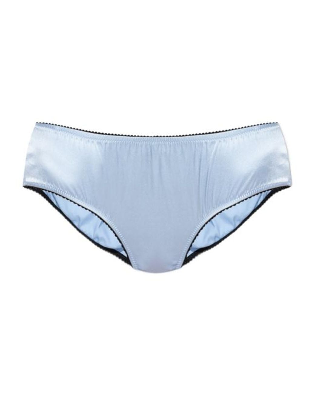 Dolce & Gabbana Blue Elastic Waist Satin Panties
