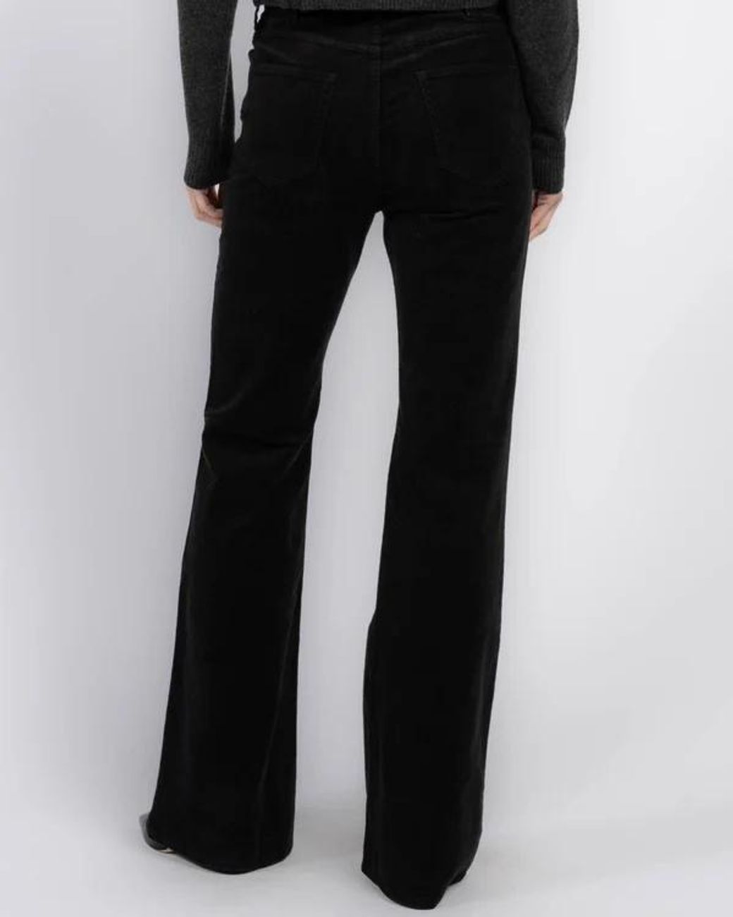Nili Lotan Black Flared Corduroy Pants
