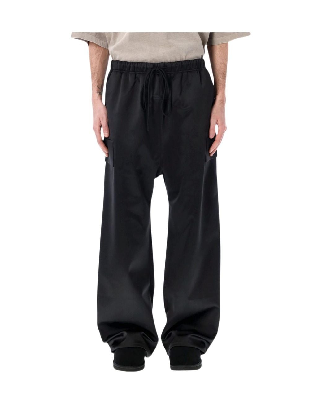 Fear Of God Black Straight-Leg Satin Pants for men