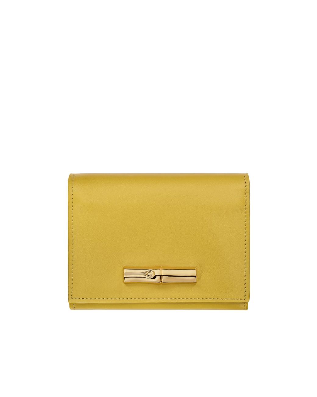 Longchamp Yellow Le Roseau Wallet