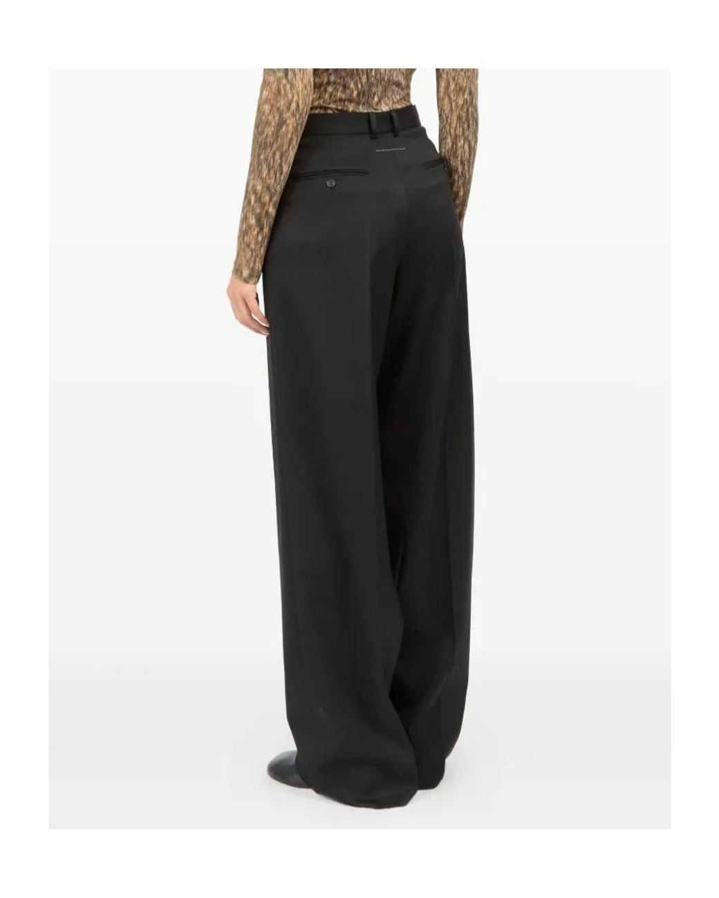 MM6 by Maison Margiela Black Tailored Trousers