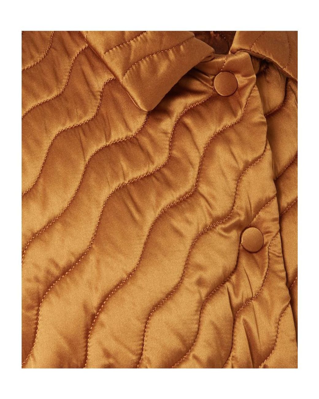 Fendi Brown Caramel Quilted Silk Jacket