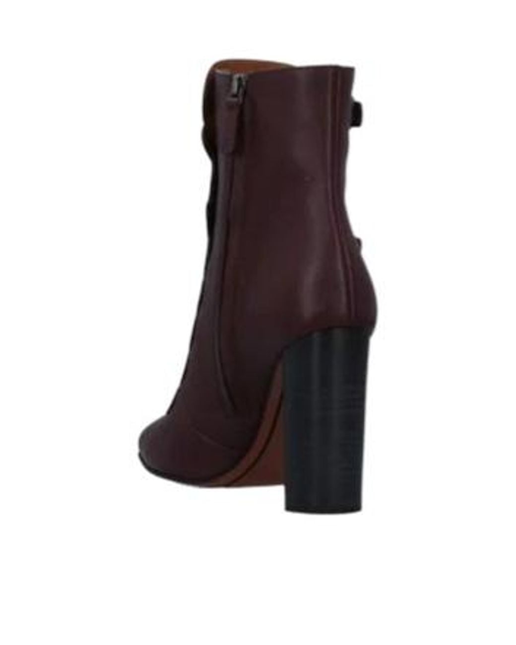 Chloé Purple Solid-Color Lace-Up Ankle Boots