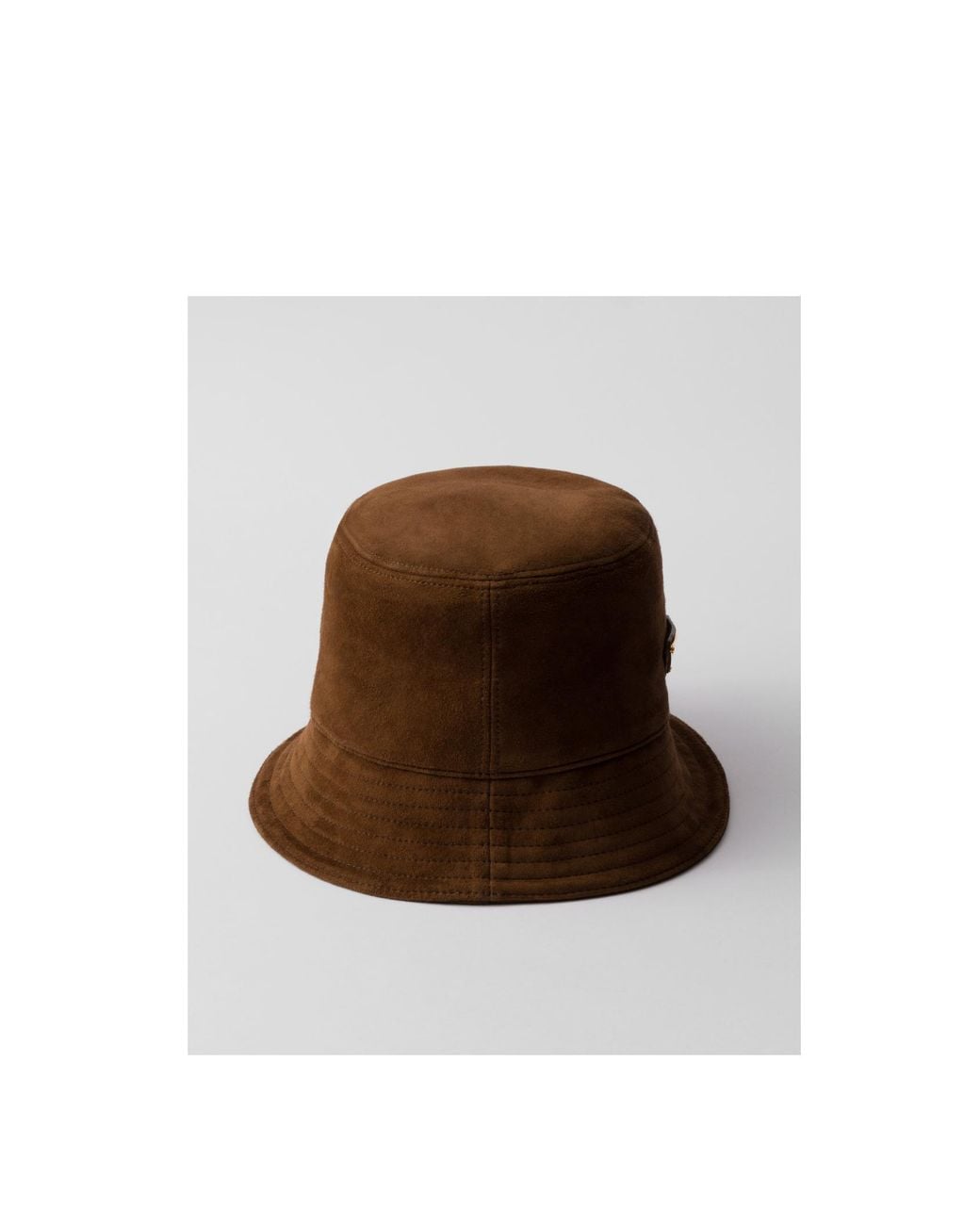 Prada Brown Suede Bucket Hat