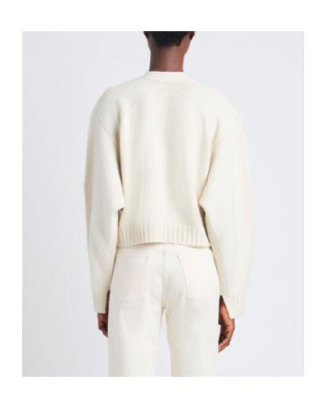 Proenza Schouler White Sofia Cashmere-Wool Cardigan