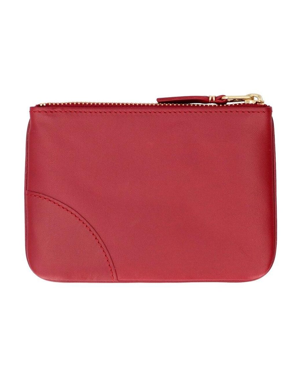 Comme des Garçons Red Logo Printed Zipper Wallet for men