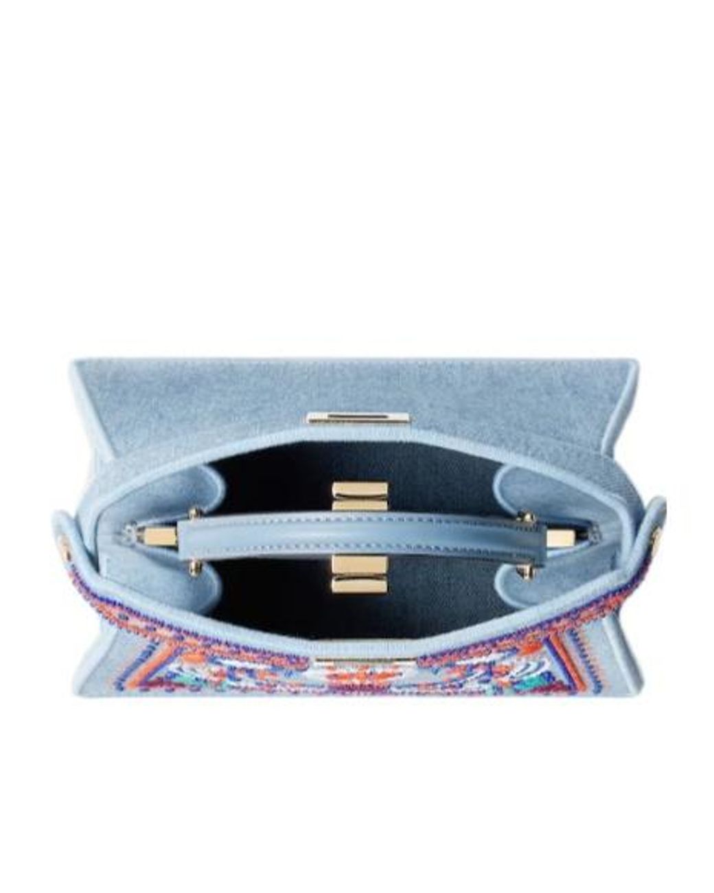 Fendi Blue Peekaboo Iseeu Petite Tote Bag