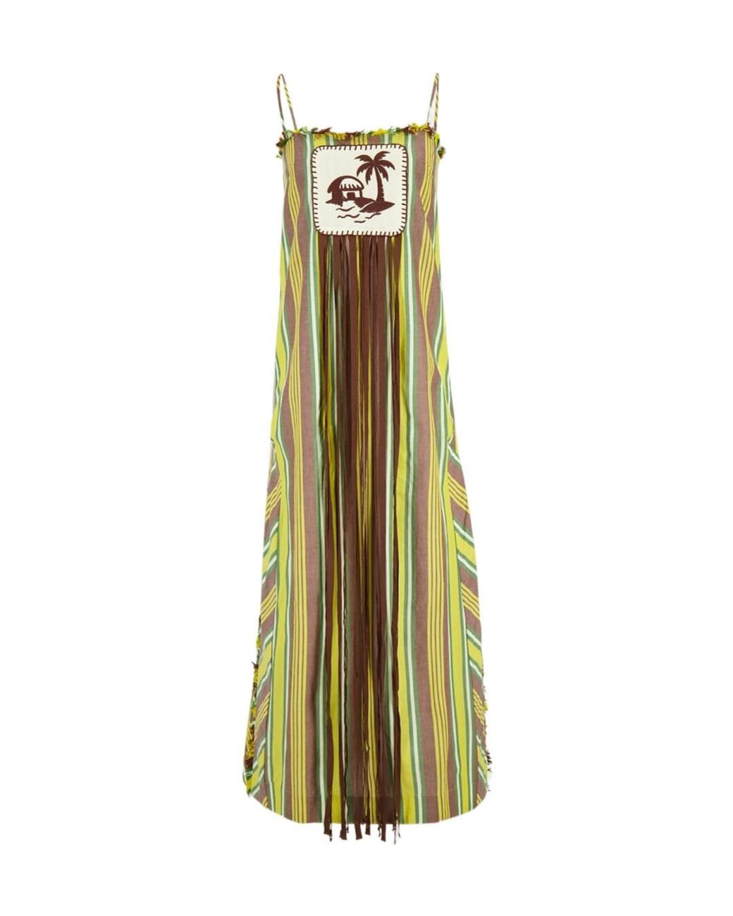 ALÉMAIS Green Clover Midi Dress