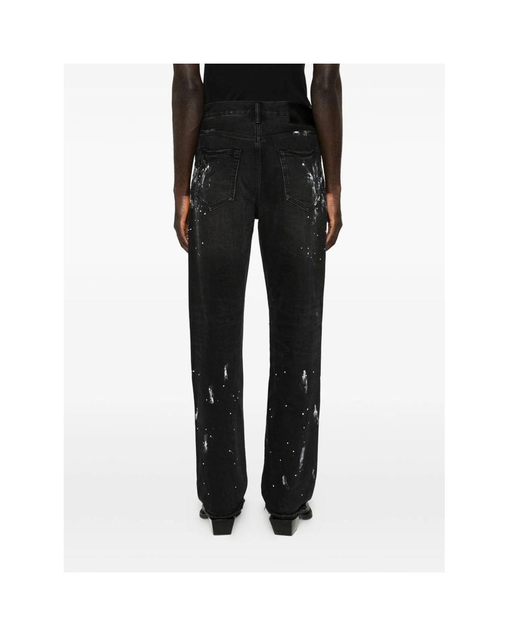 Purple Brand Black Belt Loop Jeans for men