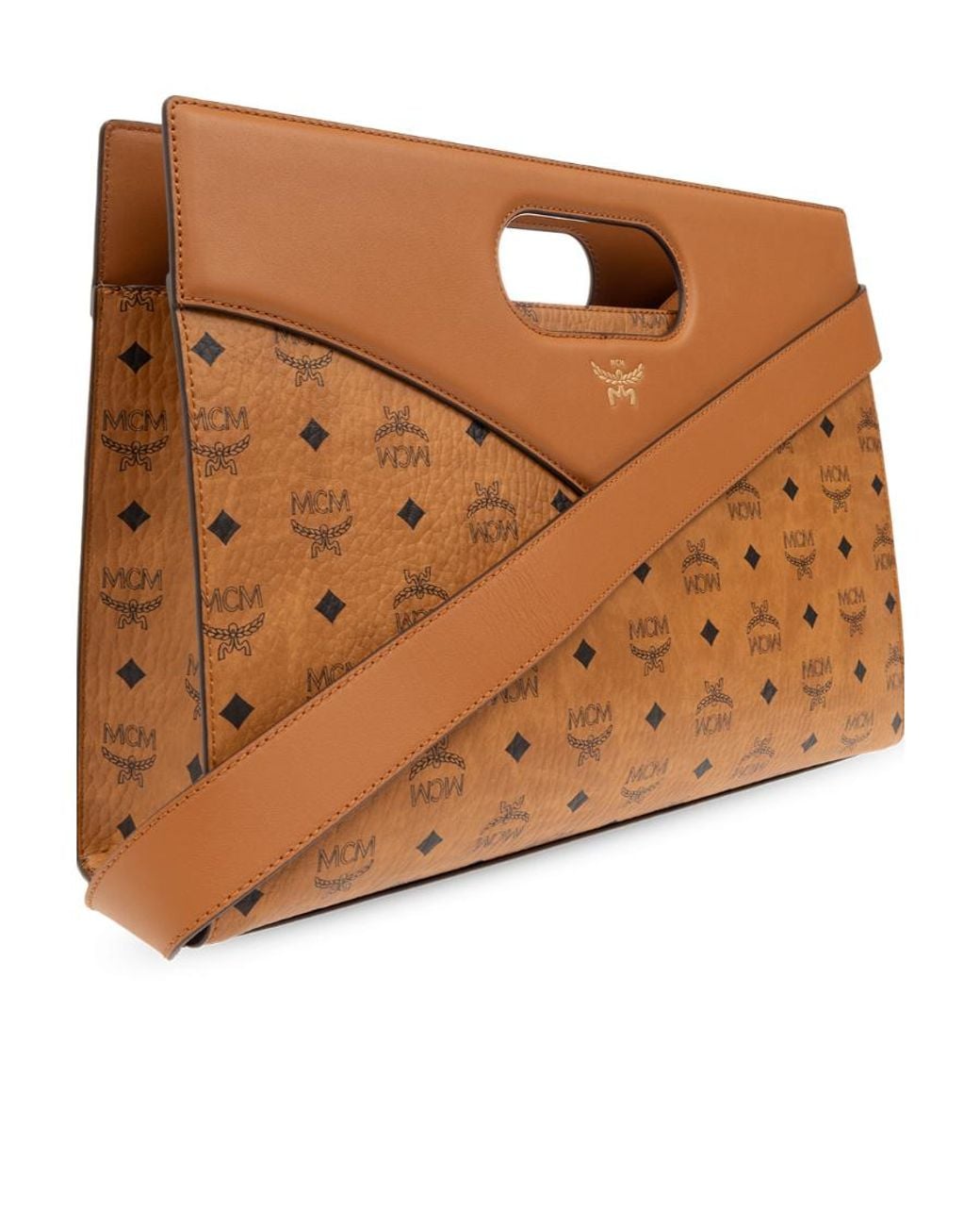 MCM Brown Logo Shoulder Bag