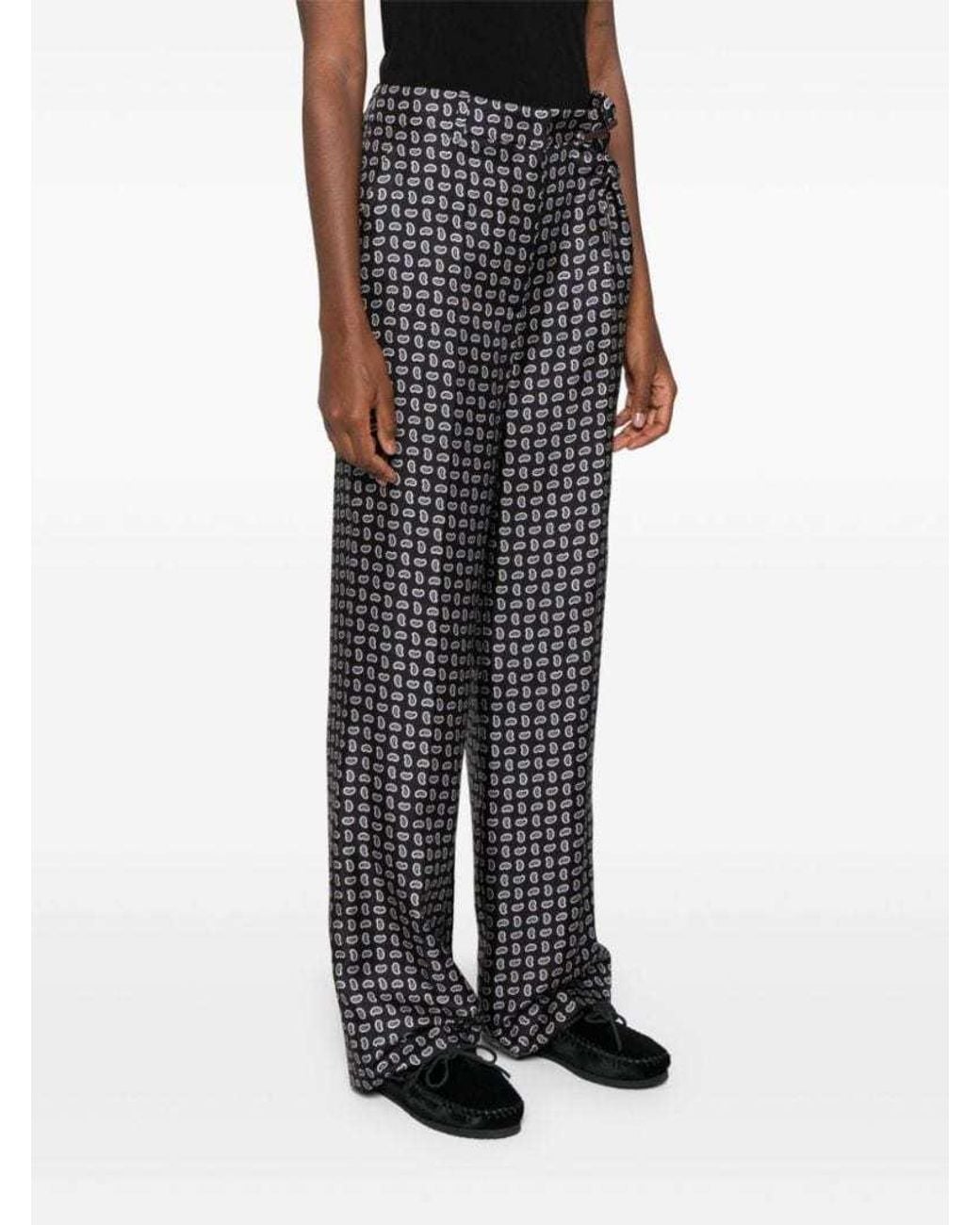 Prada Gray Pattern-Printed Trousers