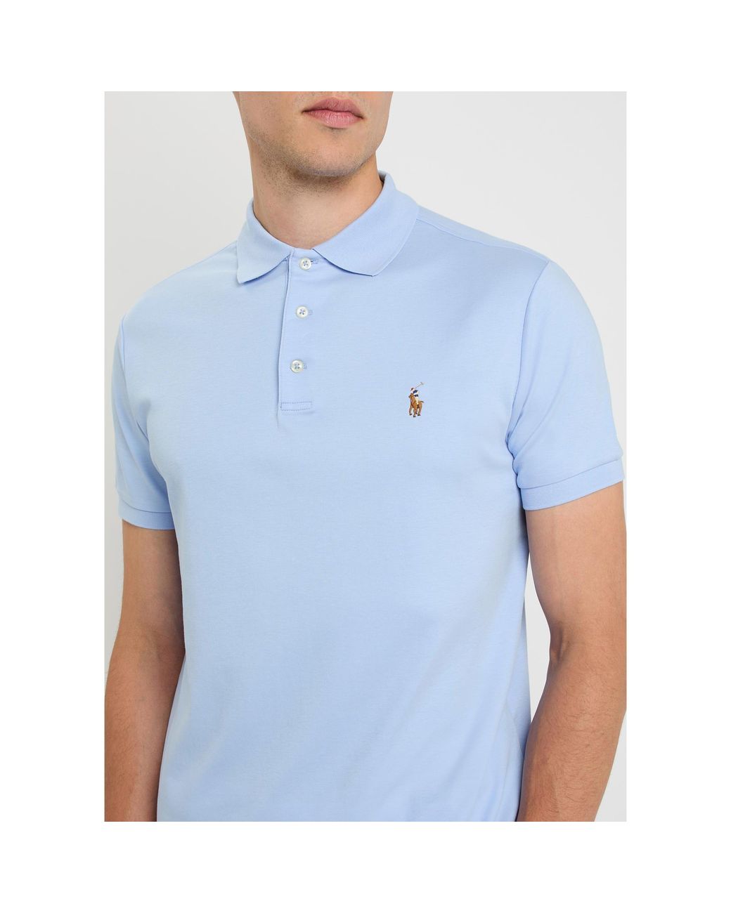Polo Ralph Lauren Blue Short-Sleeved Polo Shirt for men
