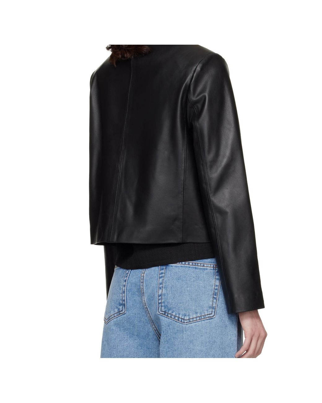 Loulou de Saison Black Raho Button Leather Jacket