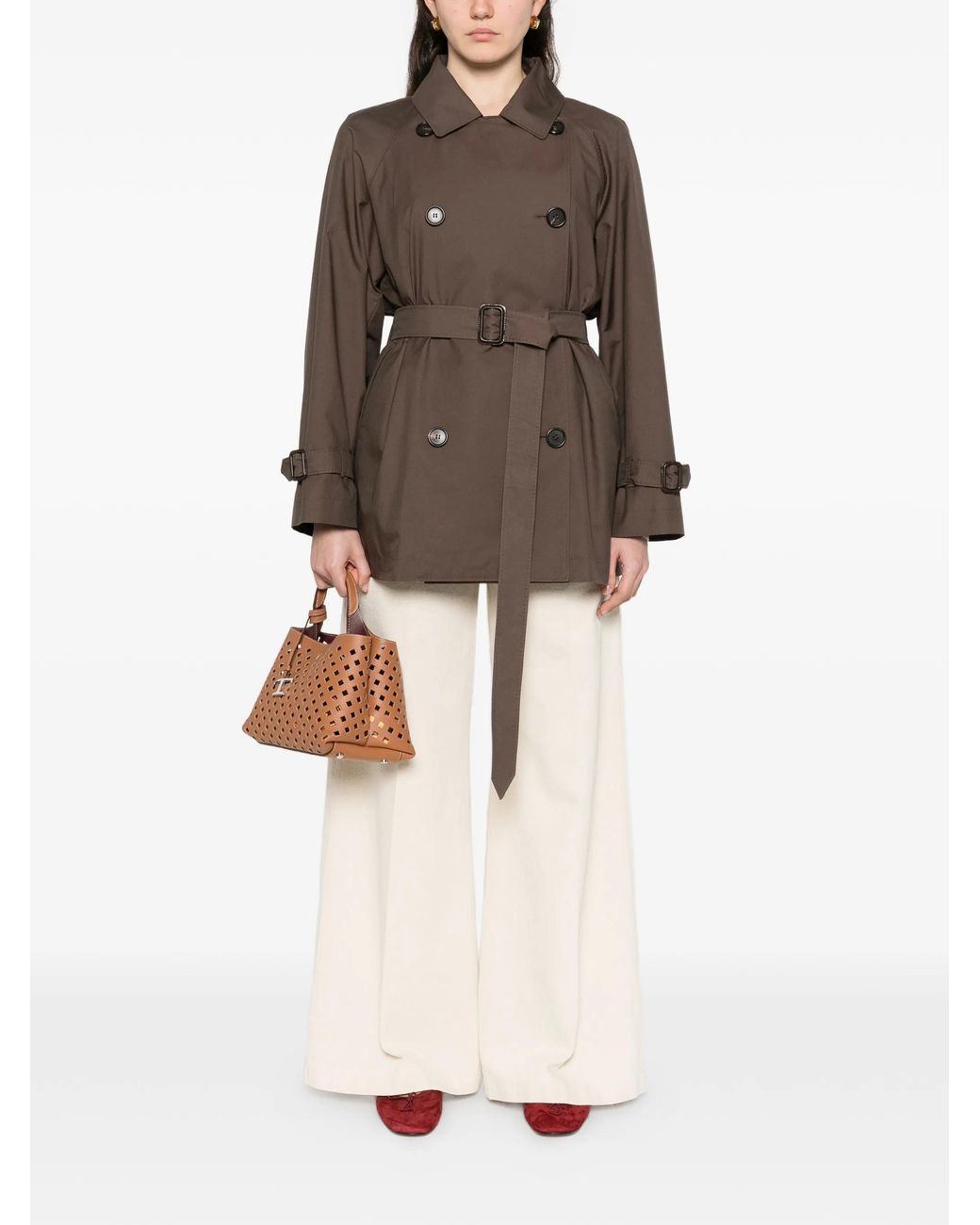 Max Mara Brown The Cube Calle Double-Breasted Coat