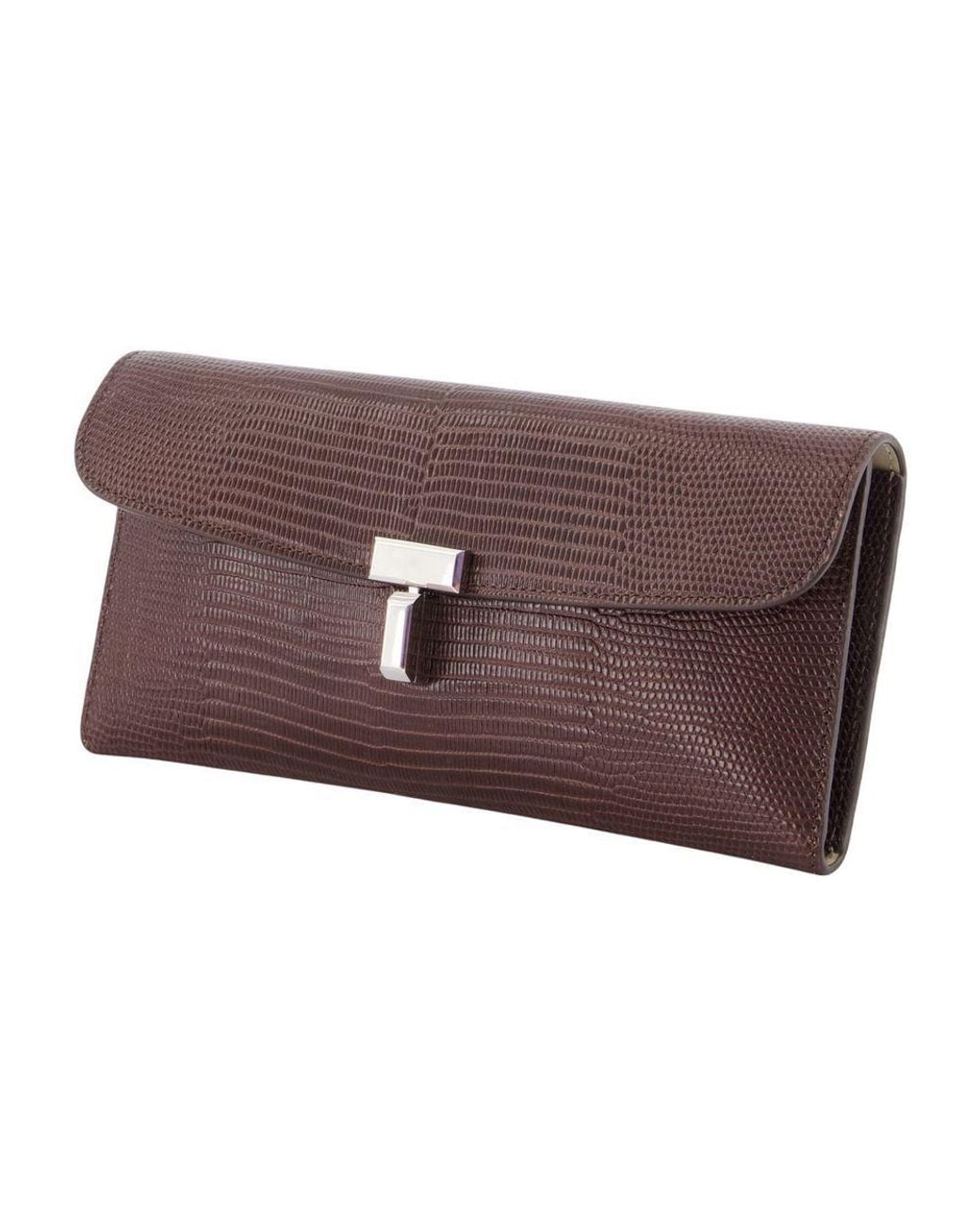 Totême  Brown T-Lock Wallet