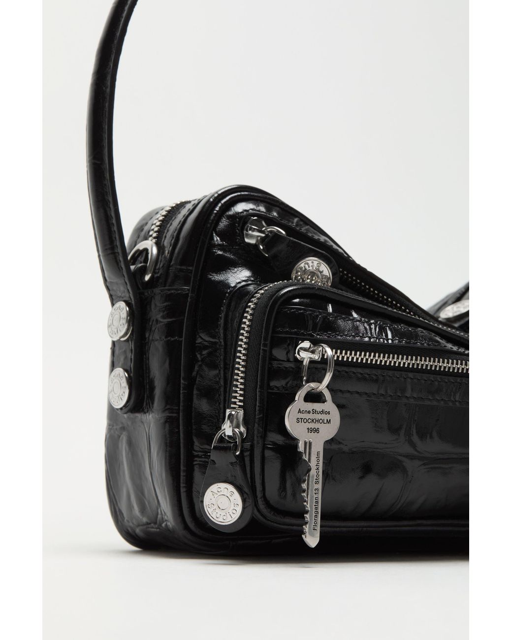 Acne Black Camero Party Zip Shoulder Bag