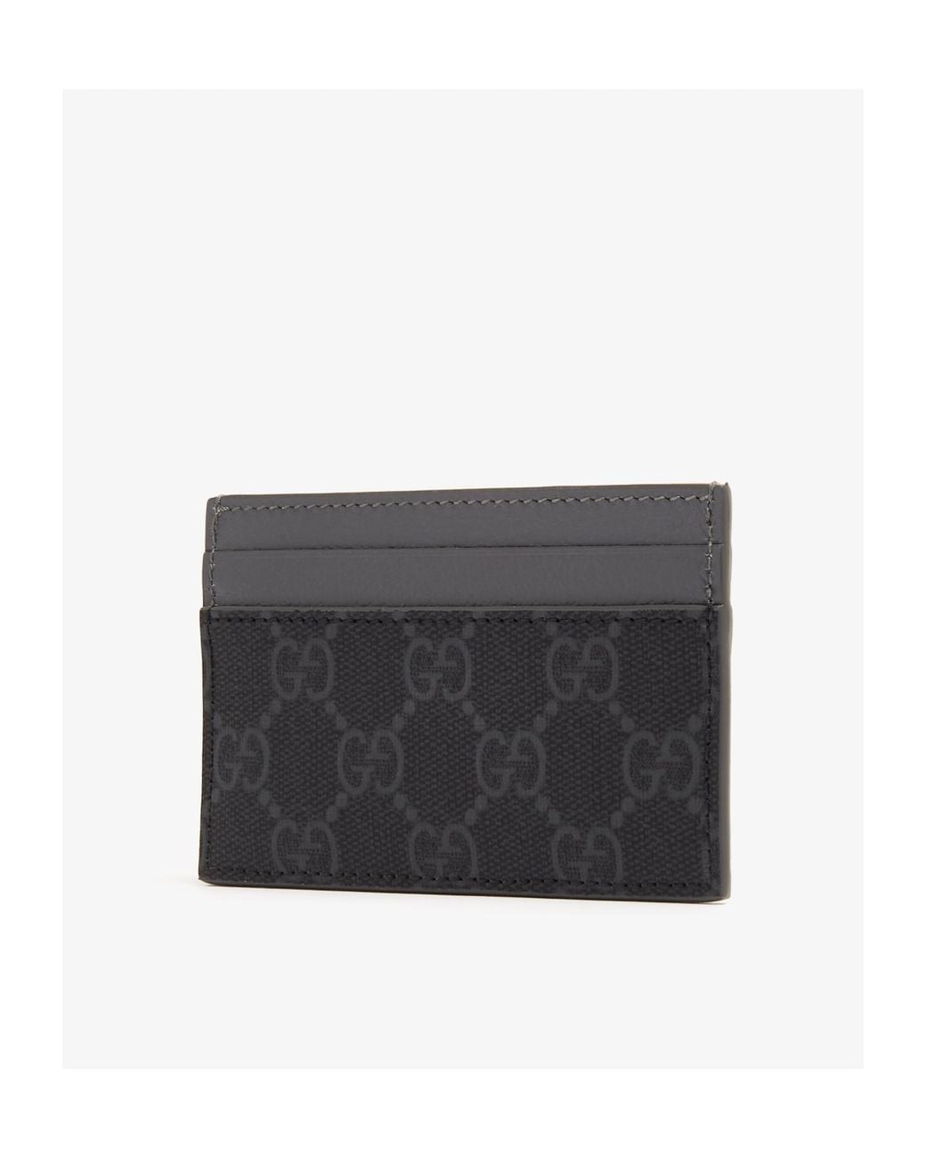 Gucci Gray Gg Supreme Card Holder for men