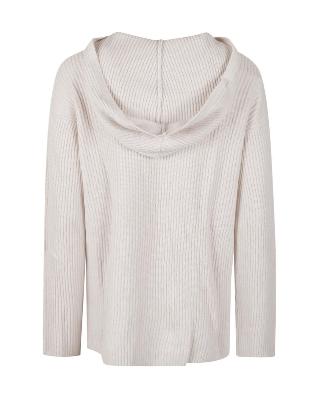 Max Mara White Falcone Ribbed Hoodie