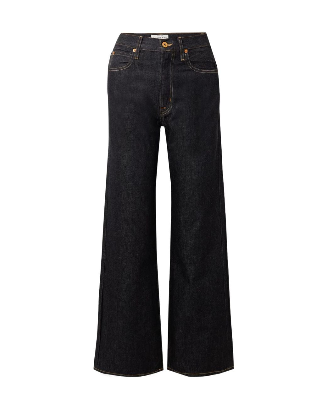 SLVRLAKE Denim Black Grace High-Waisted Wide-Leg Jeans
